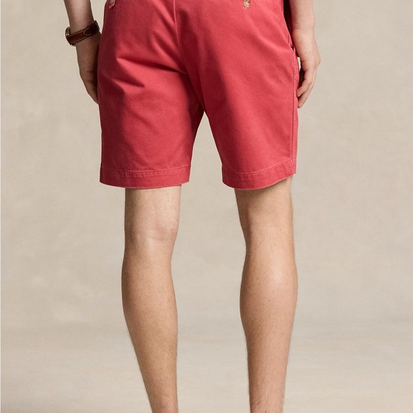 NWT Polo Ralph Lauren Nantucket Red Khaki Flat Front Shorts - Picture 2 of 11